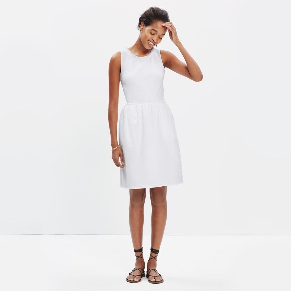 Madewell White Sleeveless Dress